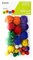 Essentials by Leisure Arts Pom Poms, Glitter Multi-Colored, Assorted Sizes, 25 Pieces per Pack